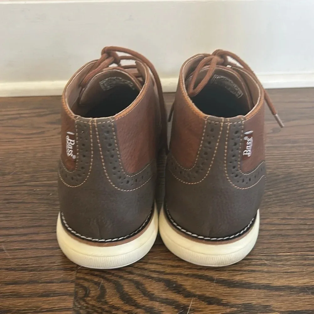 Bass Benson Chukka Boot Leather Shoe Size 11 brown lace up